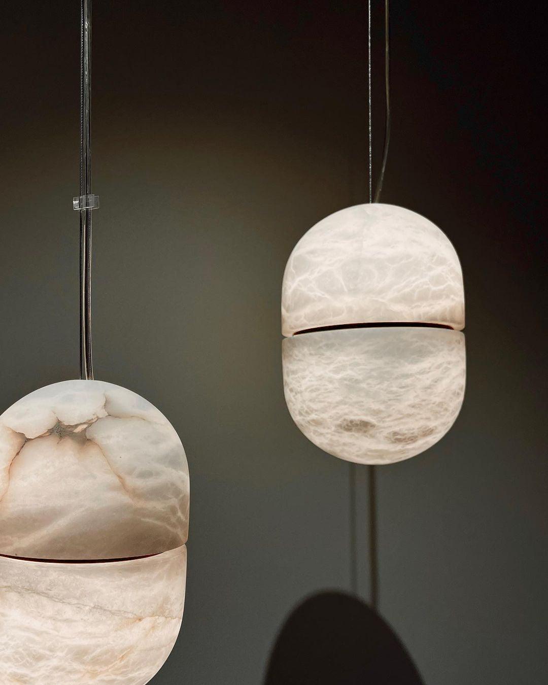 Strata Albâtre Pendentif Lumière Capsule-Forme - Neutralighting