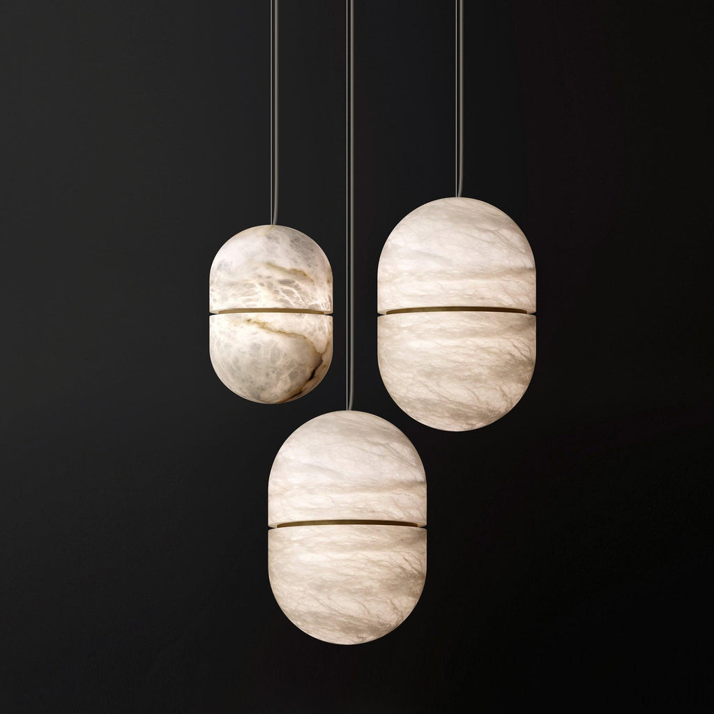 Strata Albâtre Pendentif Lumière Capsule-Forme - Neutralighting