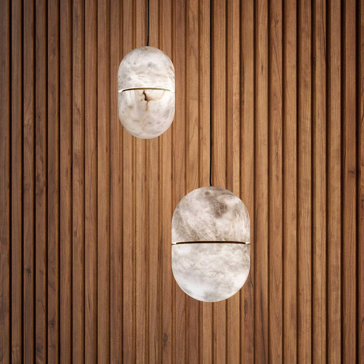 Strata Albâtre Pendentif Lumière Capsule-Forme - Neutralighting