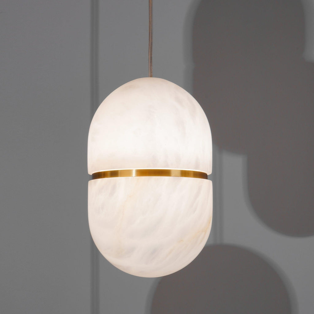 Strata Albâtre Pendentif Lumière Capsule-Forme - Neutralighting