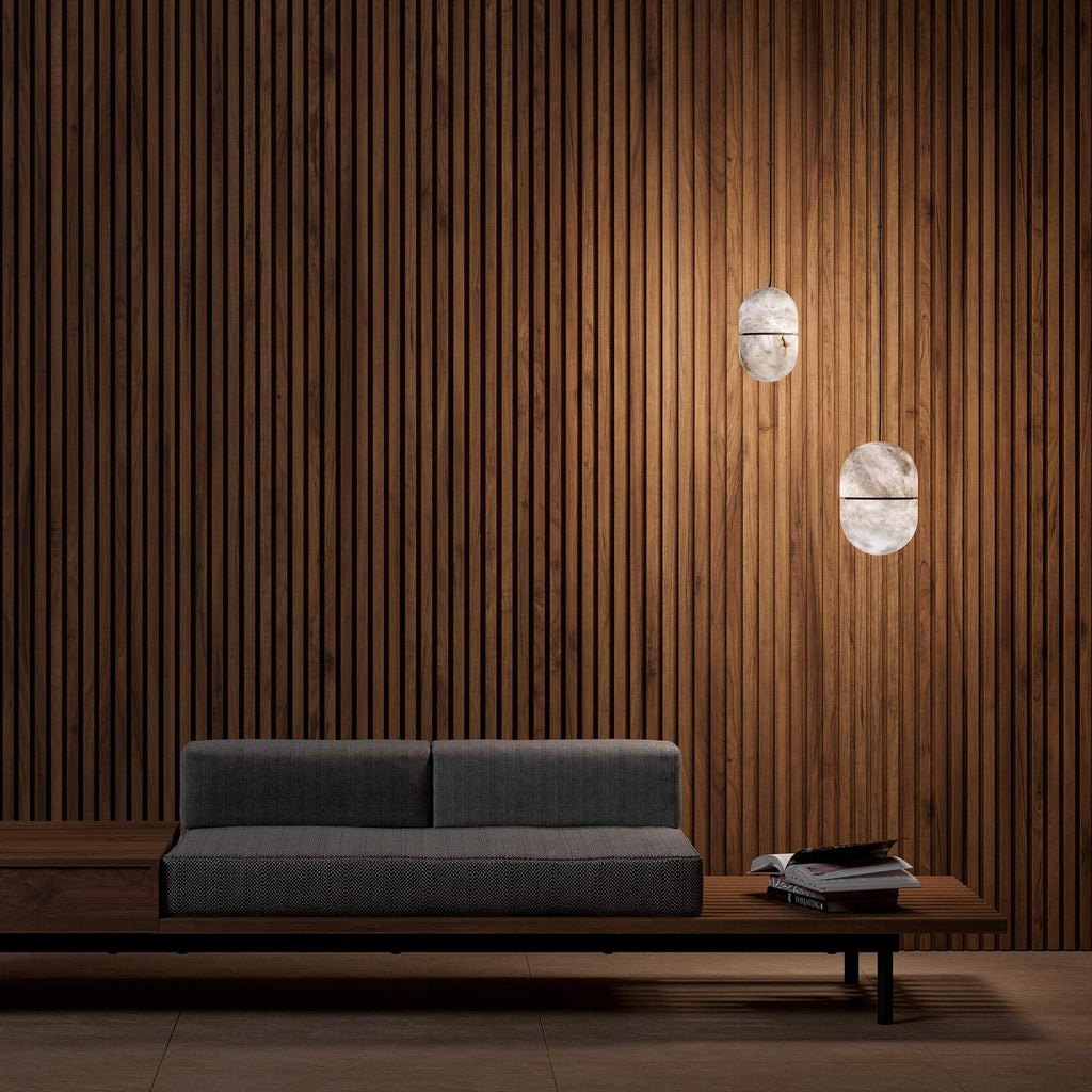 Strata Albâtre Pendentif Lumière Capsule-Forme - Neutralighting