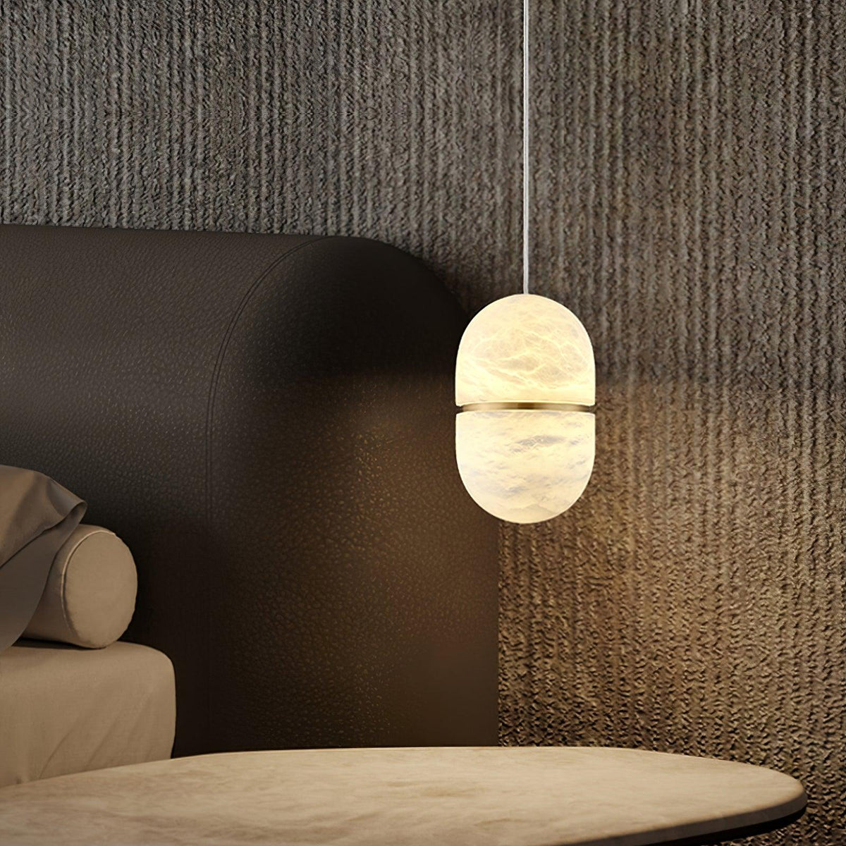 Strata Albâtre Pendentif Lumière Capsule-Forme - Neutralighting