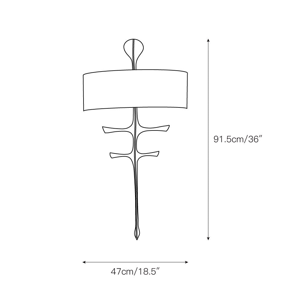 Iliror Applique Murale Métal Tissu Art Nordique Premium - Neutralighting