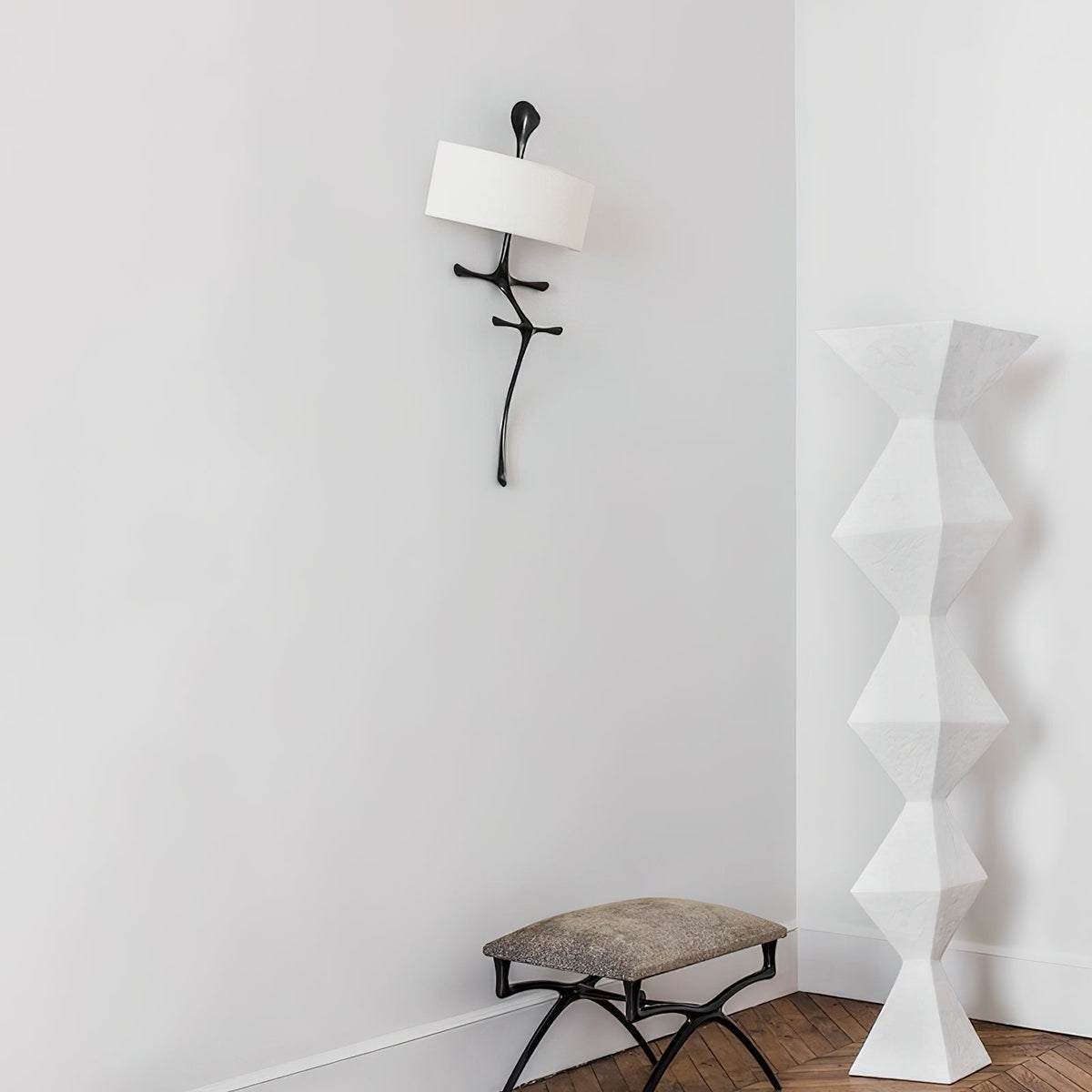 Iliror Applique Murale Métal Tissu Art Nordique Premium - Neutralighting