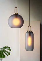 Solara Suspension en Verre Givré Swag Réglable - Neutralighting