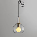 Solara Suspension en Verre Givré Swag Réglable - Neutralighting