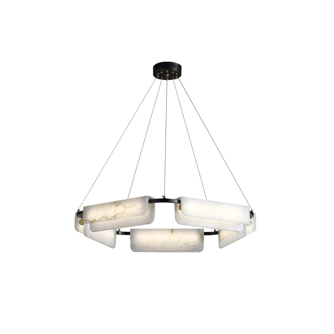 Syphaen Lustre Métal Albâtre Luxe Postmoderne - Neutralighting