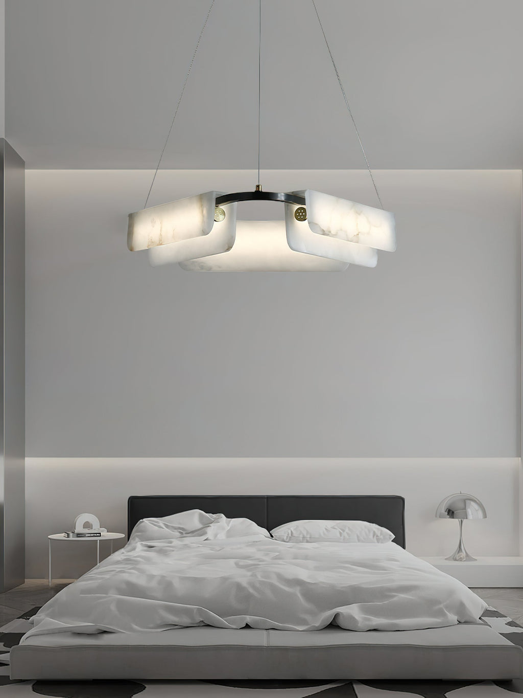 Syphaen Lustre Métal Albâtre Luxe Postmoderne - Neutralighting