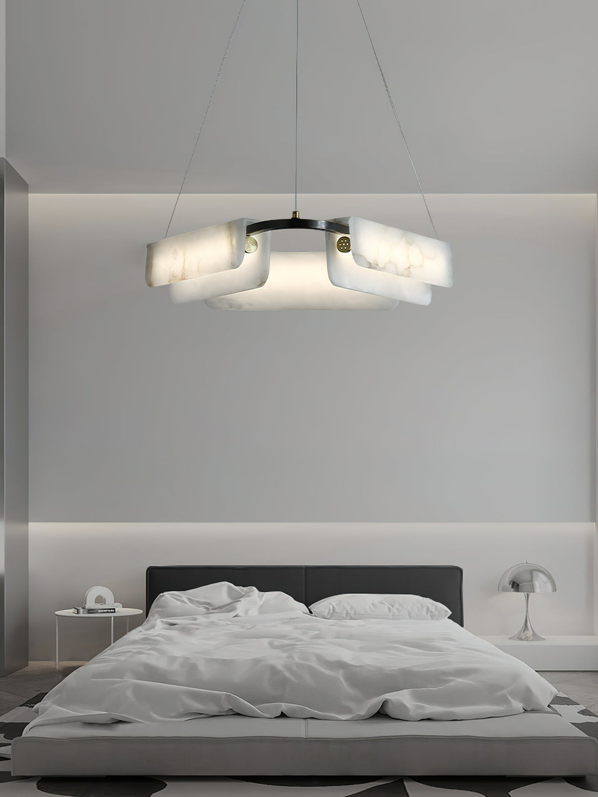 Syphaen Lustre Métal Albâtre Luxe Postmoderne - Neutralighting