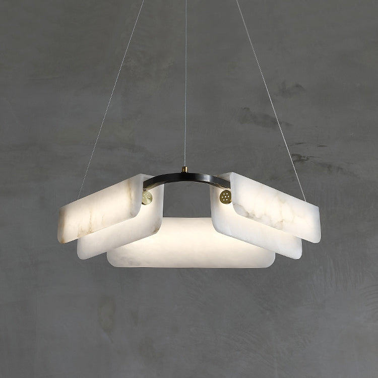 Syphaen Lustre Métal Albâtre Luxe Postmoderne - Neutralighting