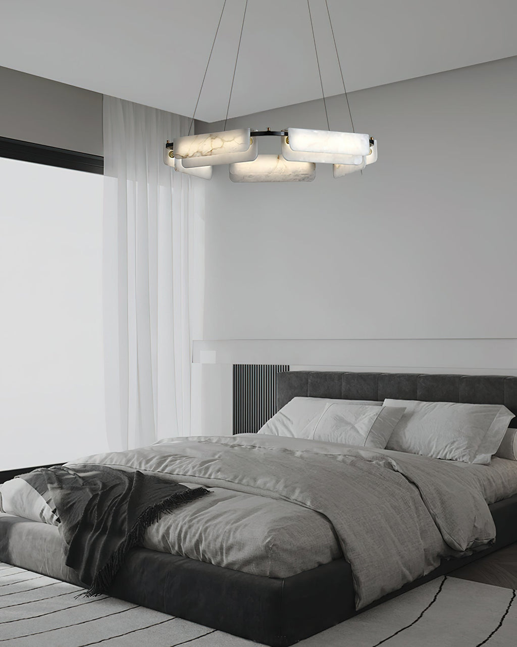 Syphaen Lustre Métal Albâtre Luxe Postmoderne - Neutralighting