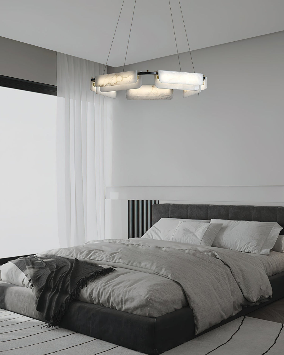 Syphaen Lustre Métal Albâtre Luxe Postmoderne - Neutralighting