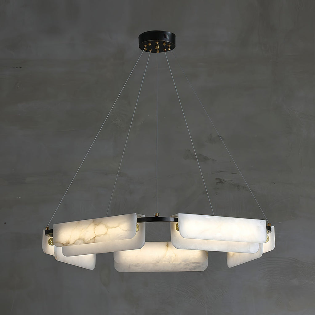 Syphaen Lustre Métal Albâtre Luxe Postmoderne - Neutralighting