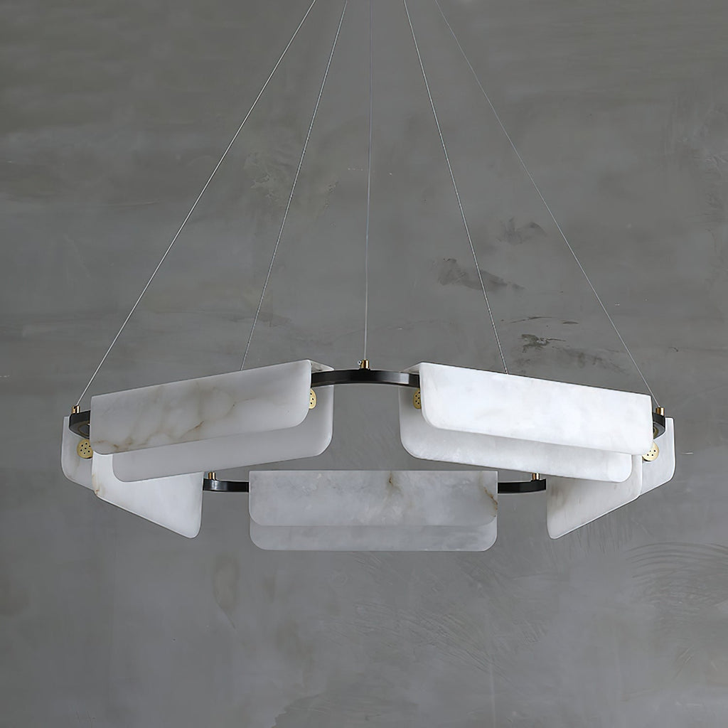 Syphaen Lustre Métal Albâtre Luxe Postmoderne - Neutralighting