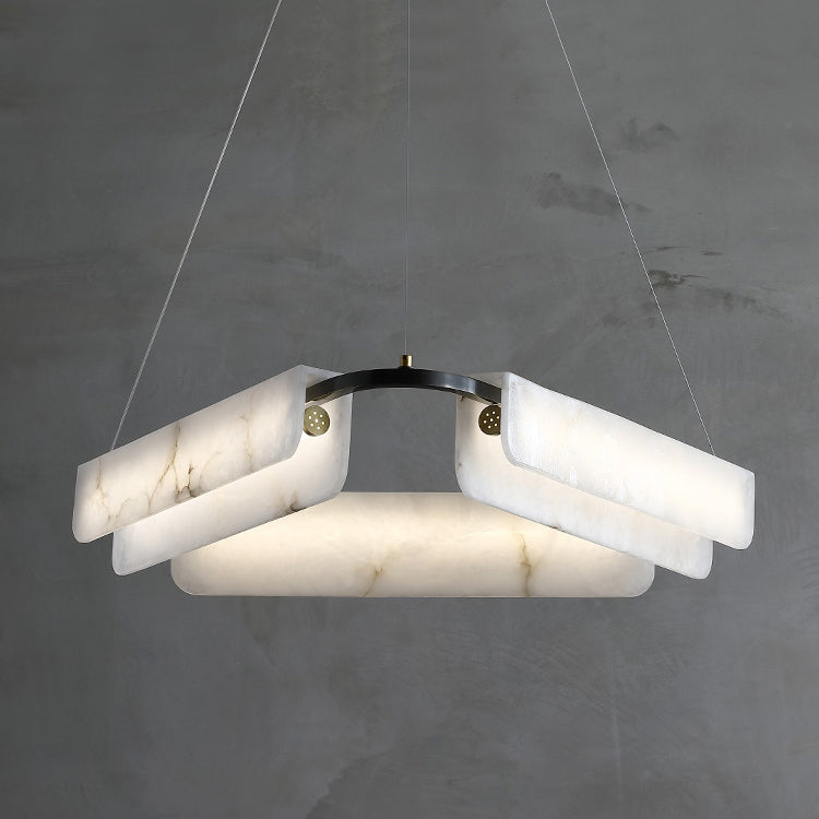 Syphaen Lustre Métal Albâtre Luxe Postmoderne - Neutralighting