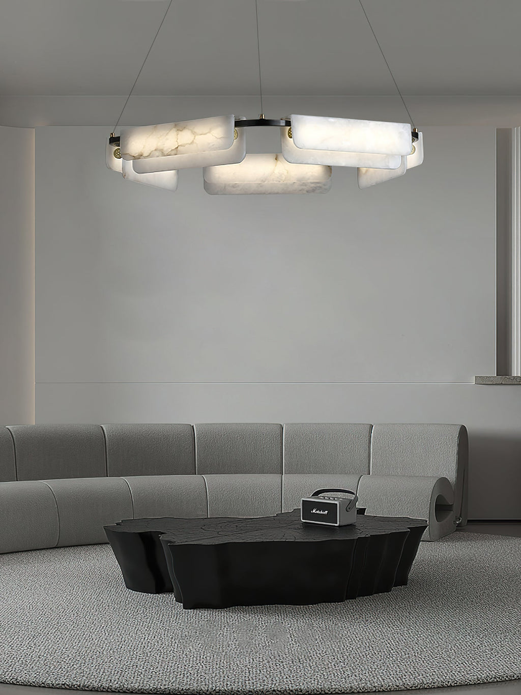 Syphaen Lustre Métal Albâtre Luxe Postmoderne - Neutralighting