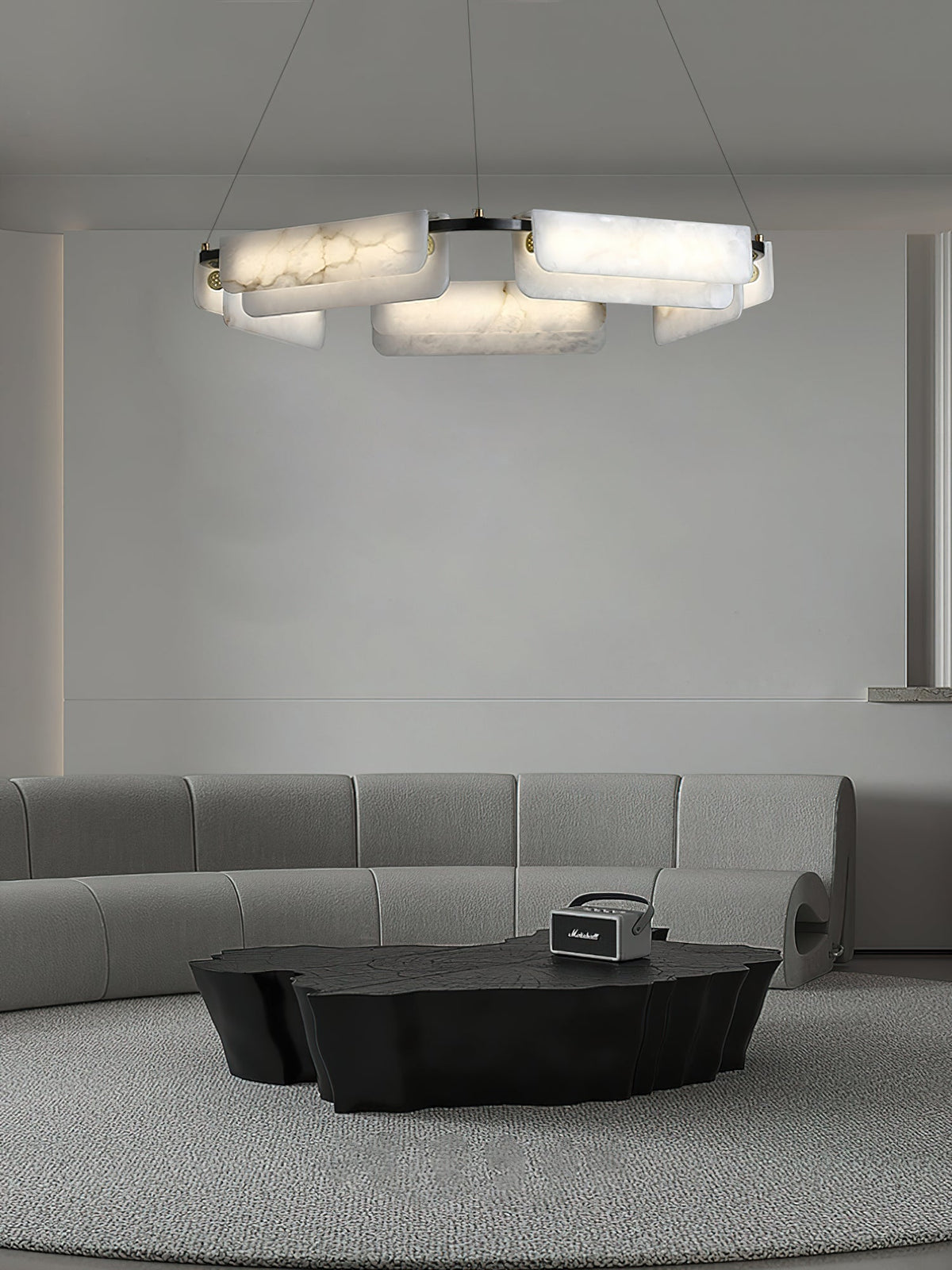 Syphaen Lustre Métal Albâtre Luxe Postmoderne - Neutralighting