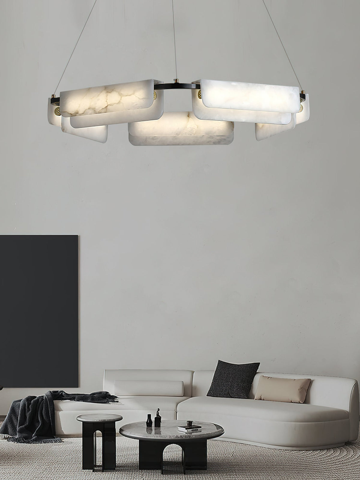 Syphaen Lustre Métal Albâtre Luxe Postmoderne - Neutralighting