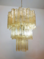 Aurora Lustre Jaune Verre Tube Étagé Chaud - Neutralighting