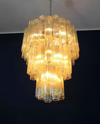 Aurora Lustre Jaune Verre Tube Étagé Chaud - Neutralighting