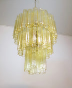Aurora Lustre Jaune Verre Tube Étagé Chaud - Neutralighting