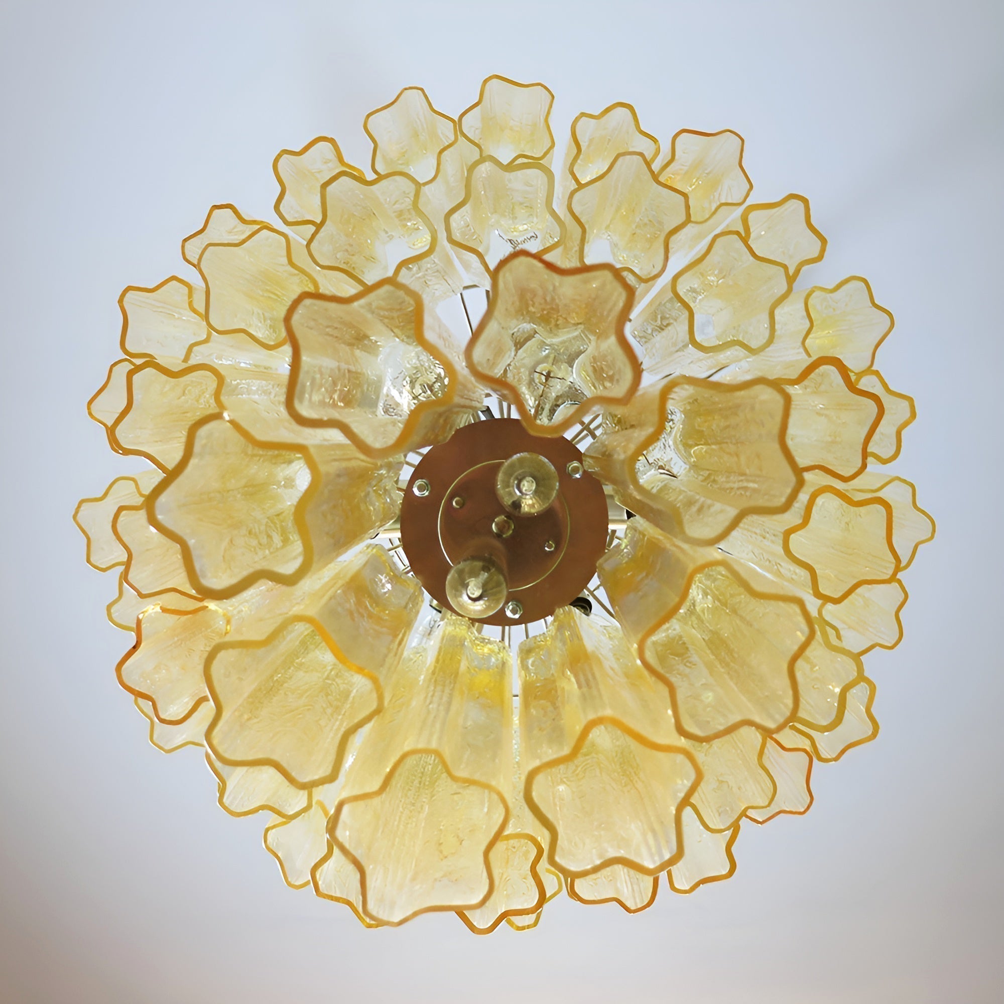 Aurora Lustre Jaune Verre Tube Étagé Chaud - Neutralighting
