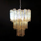 Aurora Lustre Jaune Verre Tube Étagé Chaud - Neutralighting