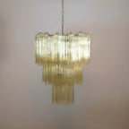 Aurora Lustre Jaune Verre Tube Étagé Chaud - Neutralighting