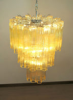 Aurora Lustre Jaune Verre Tube Étagé Chaud - Neutralighting