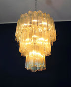 Aurora Lustre Jaune Verre Tube Étagé Chaud - Neutralighting