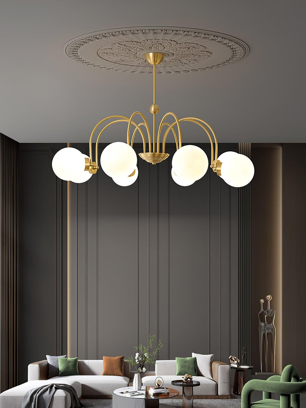 Aurora Luxe Verre Lustre - Neutralighting