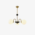 Lustra Chandelier Cadre en Tige et Blanc - Neutralighting