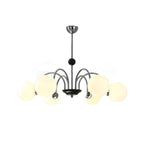 Lustra Chandelier Cadre en Tige et Blanc - Neutralighting