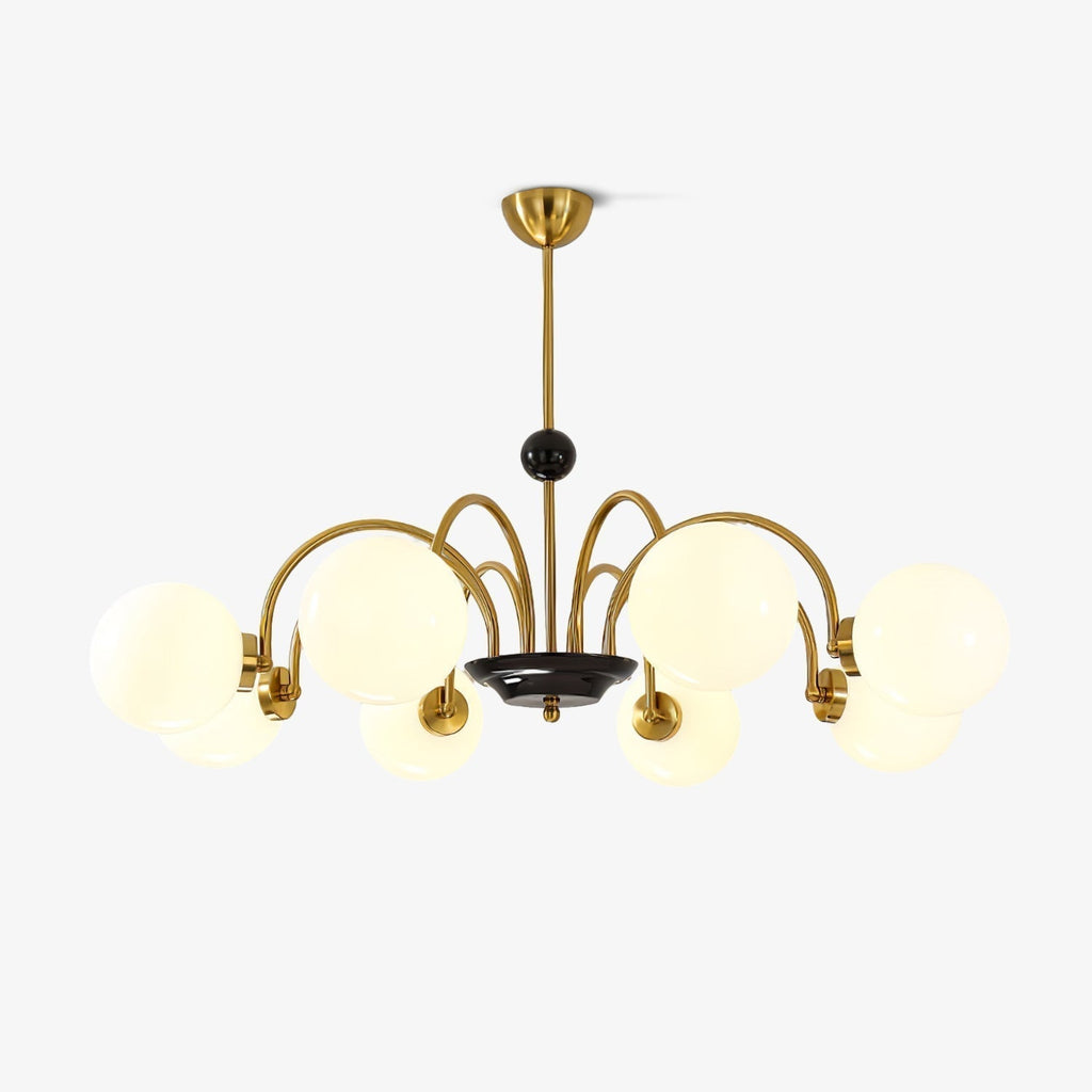 Lustra Chandelier Cadre en Tige et Blanc - Neutralighting