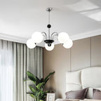 Lustra Chandelier Cadre en Tige et Blanc - Neutralighting