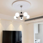Lustra Chandelier Cadre en Tige et Blanc - Neutralighting