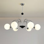 Lustra Chandelier Cadre en Tige et Blanc - Neutralighting