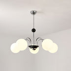 Lustra Chandelier Cadre en Tige et Blanc - Neutralighting