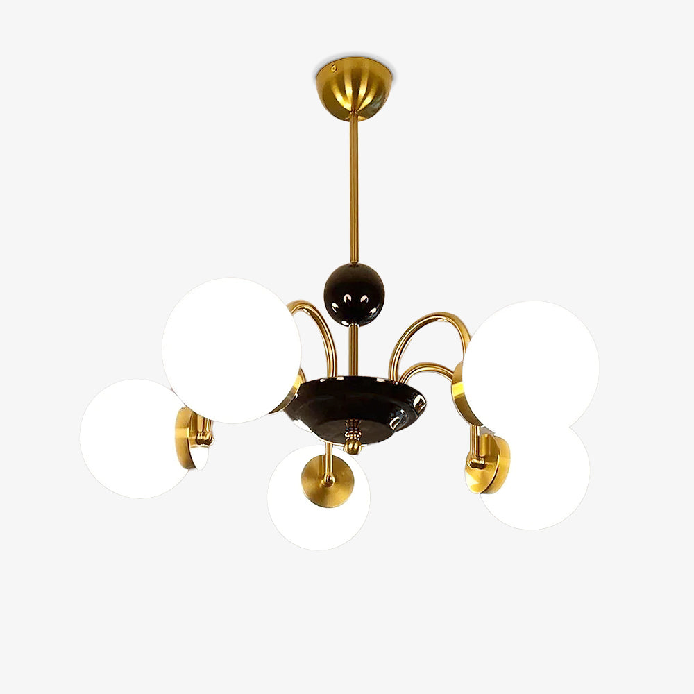 Lustra Chandelier Cadre en Tige et Blanc - Neutralighting