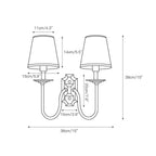 Ilsolion Applique Murale Métal Tissu Industriel Vintage - Neutralighting