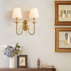 Chloe Applique Murale Vintage avec Abat-Jours en Tissu - Neutralighting