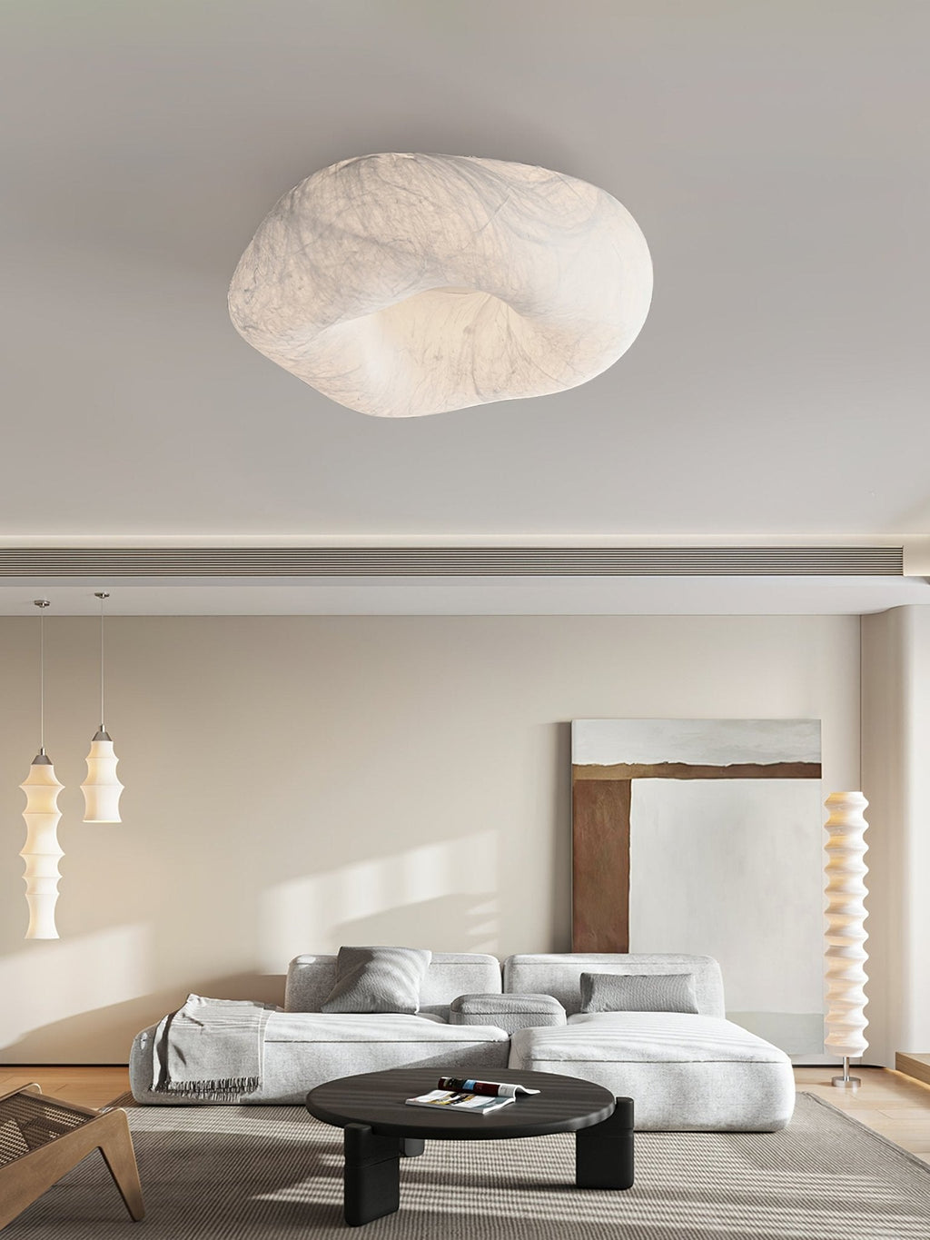 Solara Plafonnier en Forme de Nuage en Soie Élégant - Neutralighting