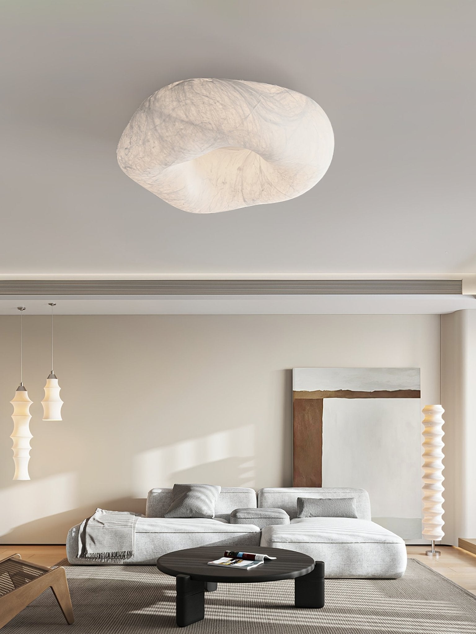 Solara Plafonnier en Forme de Nuage en Soie Élégant - Neutralighting