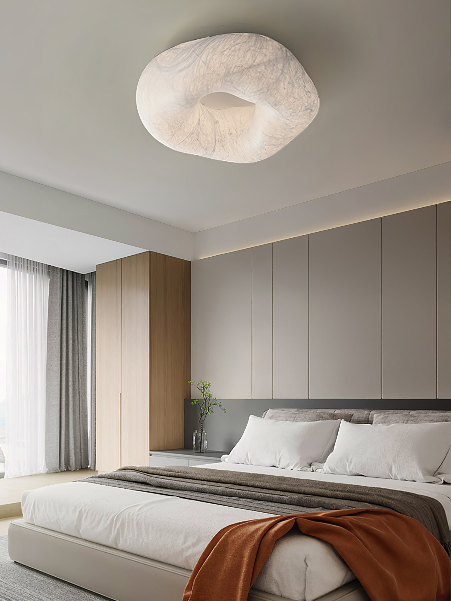 Solara Plafonnier en Forme de Nuage en Soie Élégant - Neutralighting