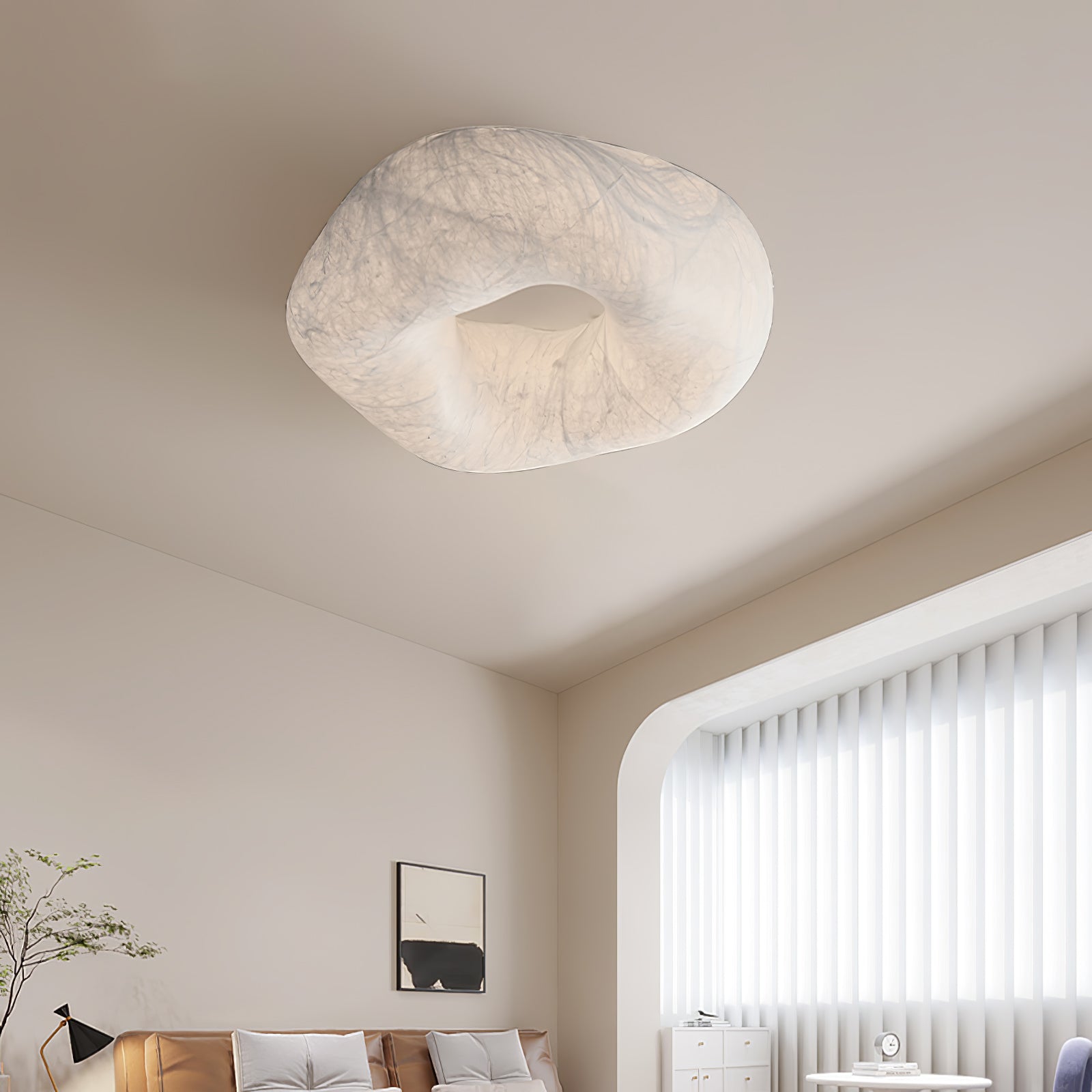 Solara Plafonnier en Forme de Nuage en Soie Élégant - Neutralighting