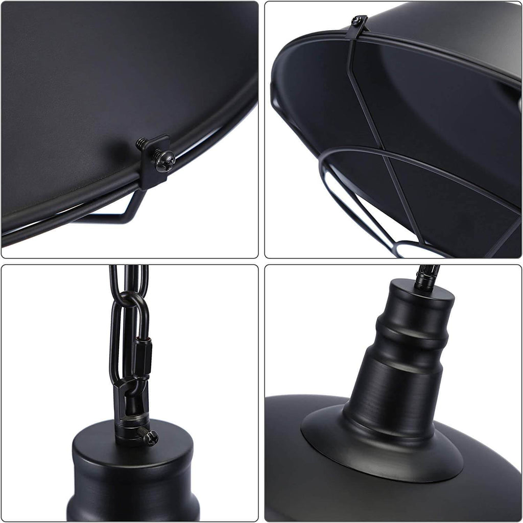 Epoch Suspension Dôme Industriel, Métal, Noir/Rouille, Salon - Neutralighting