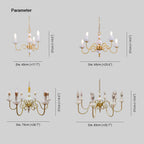 Silva Vintage LED Bougie Lustre Brasse à Céramique Salon - Neutralighting