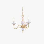 Silva Vintage LED Bougie Lustre Brasse à Céramique Salon - Neutralighting