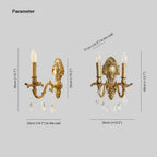 Silva Luxe Vintage LED Intérieur Applique Murale Métal Cristal Salon Couloir - Neutralighting