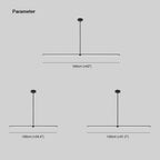 Ray Moderne LED Suspension Métal Salle à Manger Salle d'Étude - Neutralighting